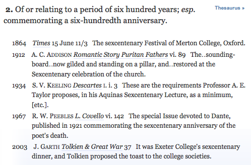 sexcentenary