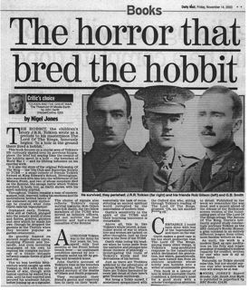 Tolkien and the Great War Daily Mail review by Nigel Jones